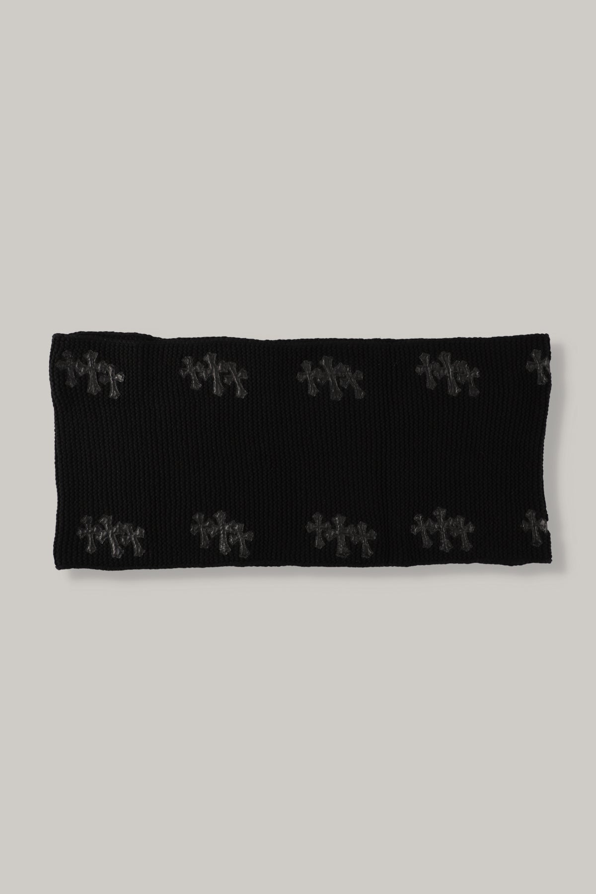 【CHROME HEARTS】LEATHER CROSS PATCH SNOOD