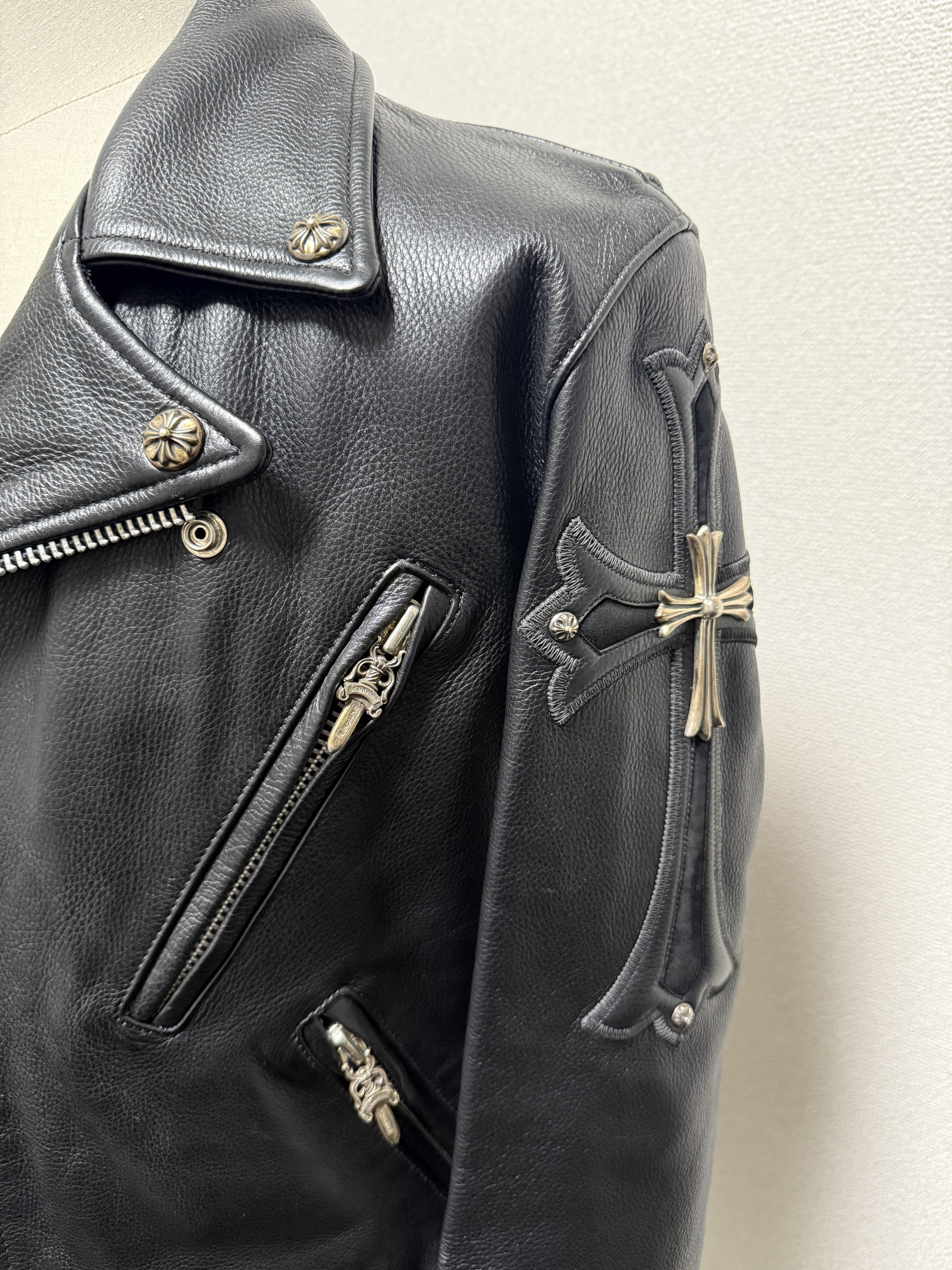【CHROME HEARTS】JJ DEAN LEATHER JACKET FULL CUSTOM
