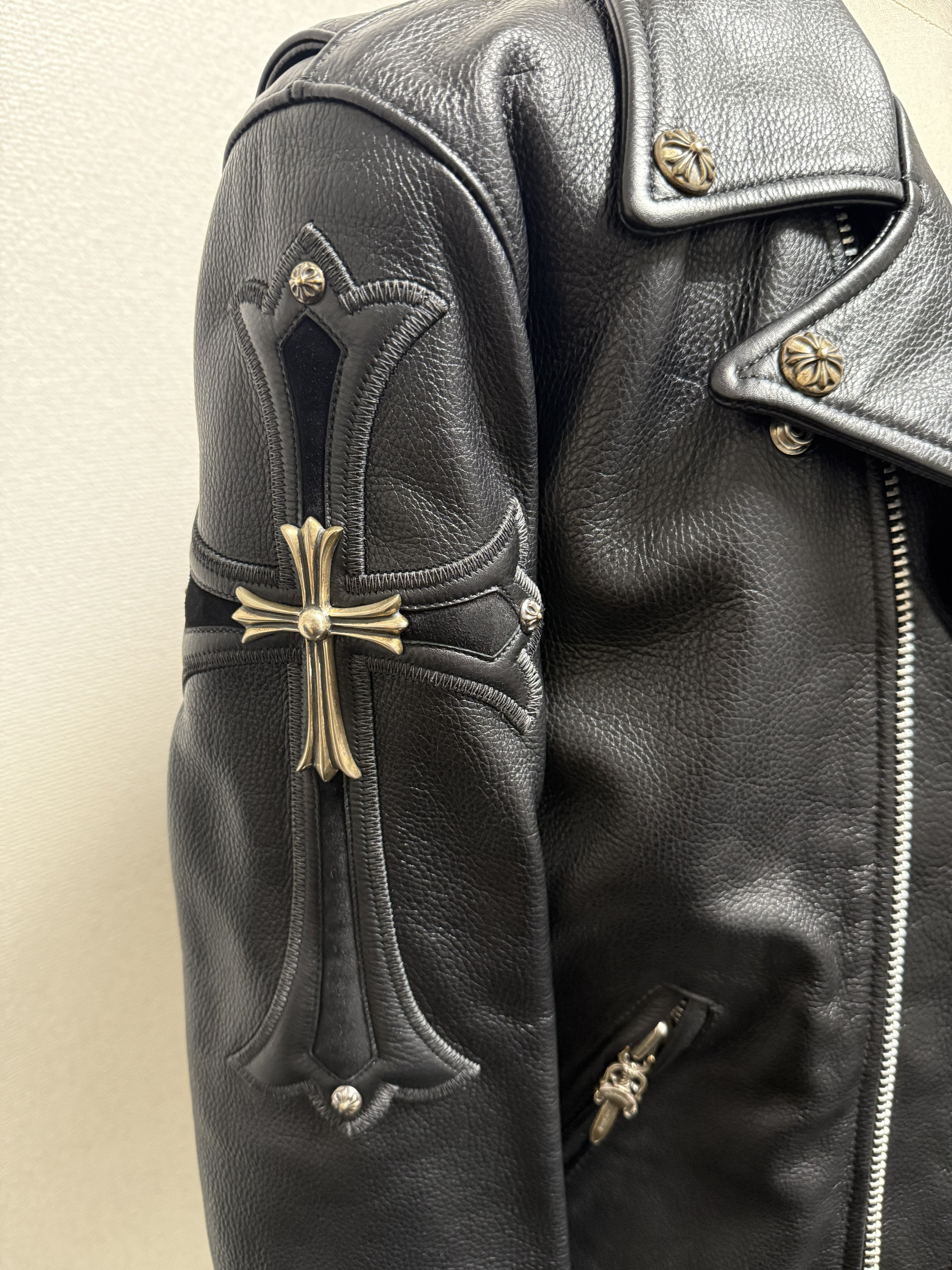 【CHROME HEARTS】JJ DEAN LEATHER JACKET FULL CUSTOM