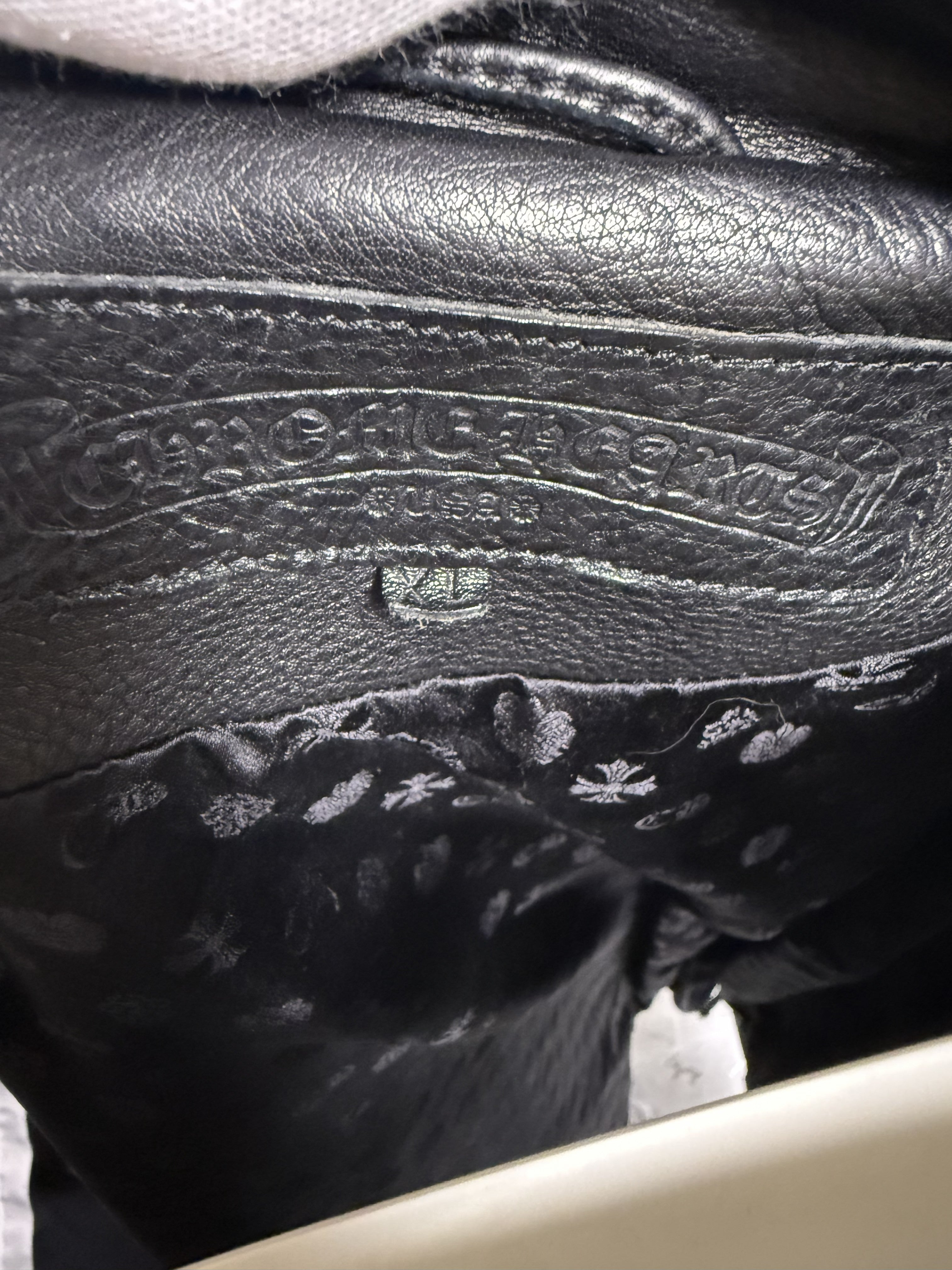 【CHROME HEARTS】JJ DEAN  LEATHER JACKET  CROSS PATCH CUSTOM