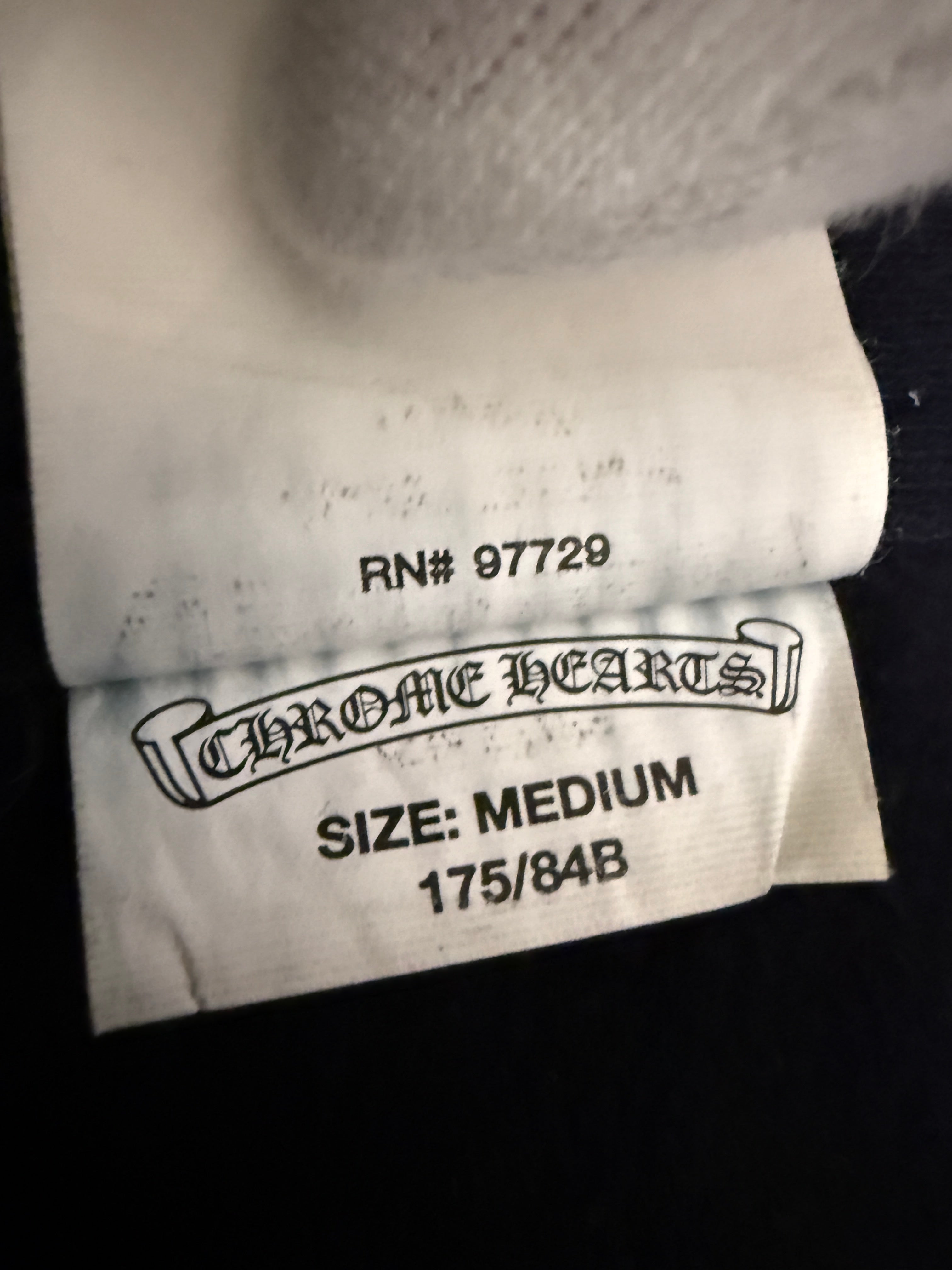 【CHROME HEARTS】ENGLISH LETTER LEATHER CROSS BUTTON SWEAT PANTS